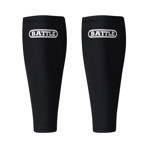 Black; Pair of Performance Football Leg Sleeves for Muscle Support