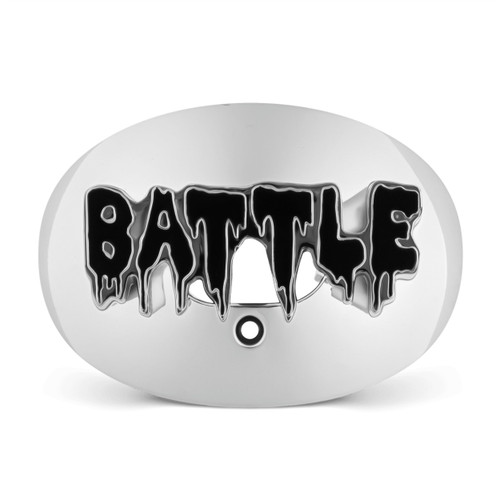 Silver; Battle Sports 3D Drip Chrome Oxygen Football Mouthguard