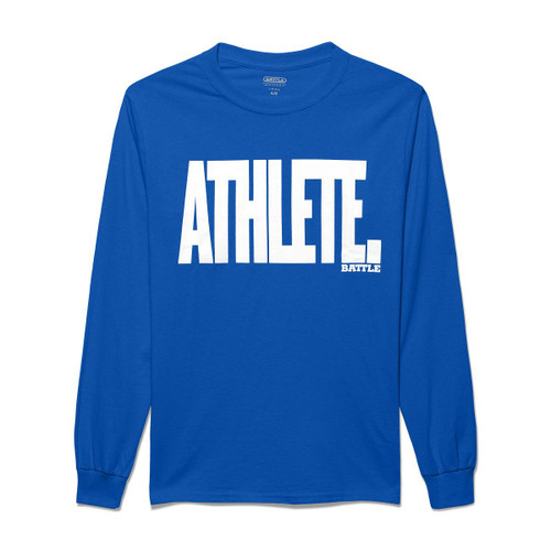 Blue; Battle ATHLETE Long Sleeve T-shirt For Both Adults And Youth