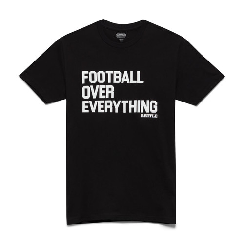 Black; Battle Sports Football Over Everything Soft T-Shirt