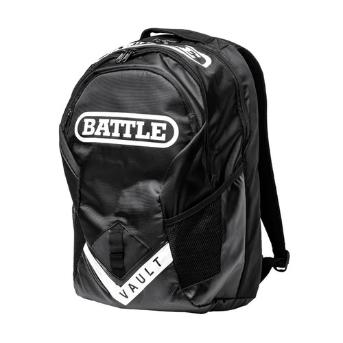 Black/White; Battle Sports Vault Football Waterproof Backpack