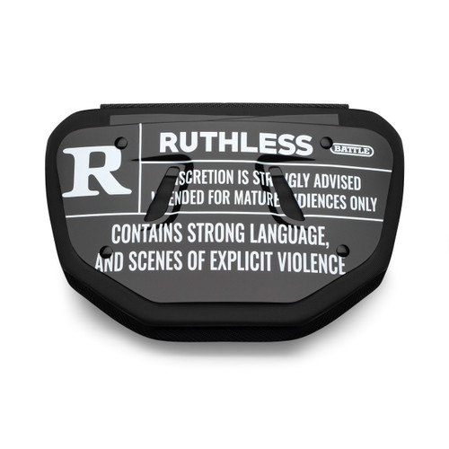 "Ruthless" Chrome Football Back Plate for Adults, football back flap