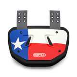 Battle Sports Texas Flag Chrome Football Back Plate - Adult and Youth