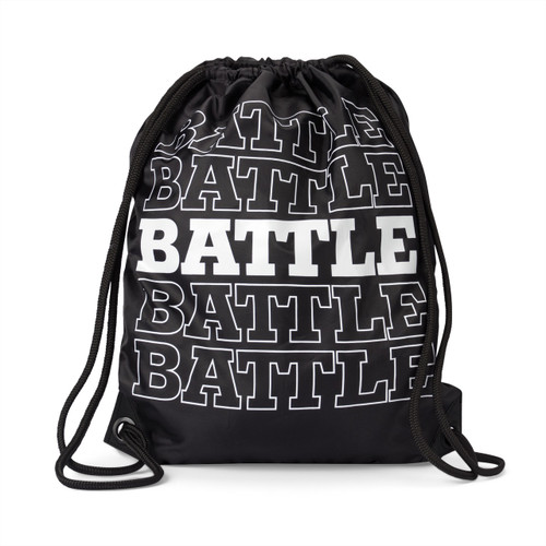 Black; Battle Repeater Drawstring Bag