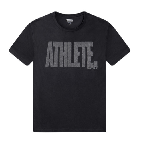 Black / Black; Vibrant Battle Sports Athlete T-shirt designed for athletic performance